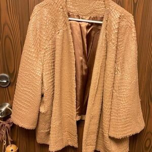 Textured Faux Fur Jacket Vintage